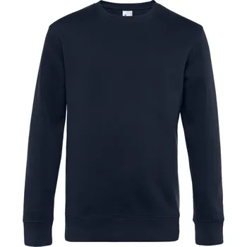pracovní mikina B&C Mikina KING Crew Neck, pánská COT01U01Ku3414-navy blue Navy 4XL
