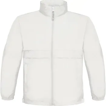 B&C Větrovka bez podšívky, dětská COT01095000165-white Bílá 12-14