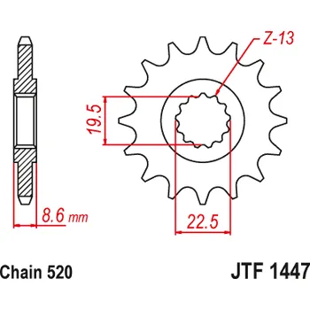 Řetězová sada pro motocykl Řetězové kolečko SUZUKI DL 250 V-Strom rok 17-20