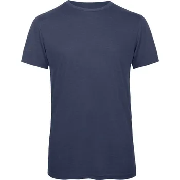 pracovní tričko B&C Tričko Triblend, krátký rukáv, pánské COT01TM55c0802-heather nav M Melír navy