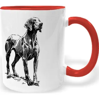 Hrnek - Výmarský ohař Barva: Červená