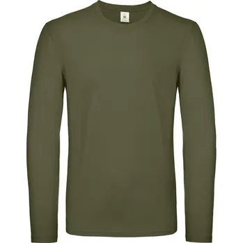 pracovní tričko B&C Tričko B&C E150 LSL, dlouhý rukáv COT01005Tu4202-urban khaki M Khaki urban