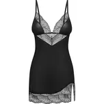 Černá noční košilka Obsessive Lobellis Chemise XS-2XL Velikost: M/L