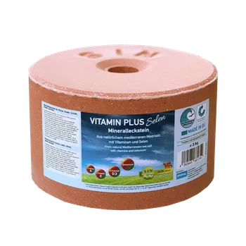 solný liz Stiefel Vitamín plus selen, minerální liz pro koně s organickým selenem a vitamíny