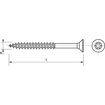 Vrut Vrut se zápustnou hlavou na torx částečný závit – 6 × 80 mm A2