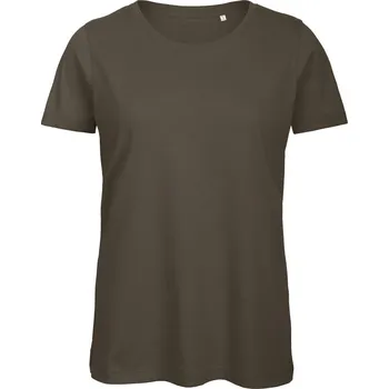 pracovní tričko B&C Tričko Inspire T, Medium Fit, z bio bavlny, krátký rukáv, dámské COT01TW4355502-khaki M Khaki
