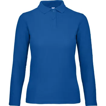 Pánské oblečení B&C Polokošile B&C ID.001 LSL, dlouhý rukáv, dámská COT010I1345002-royal blue M Modrá královská