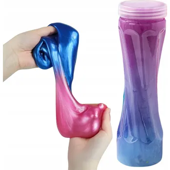 Modelovací hmota VELKÝ MAGIC SLIME DUHA, TAHACÍ SENZORICKÁ HMOTA SLIZ, PRUŽNÝ, BAREVNÝ