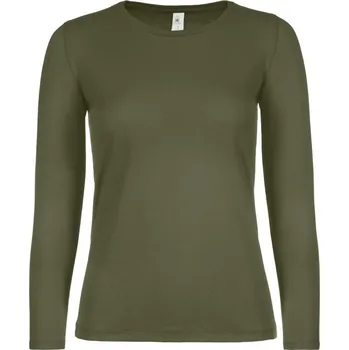 pracovní tričko B&C Tričko B&C E150 LSL, dámské, dlouhý rukáv COT01006Tu4200-urban khaki XS Khaki urban