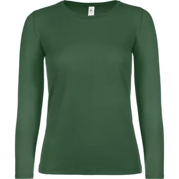 pracovní tričko B&C Tričko B&C E150 LSL, dámské, dlouhý rukáv COT01006T54000-bottle gree XS Zelená lahvově
