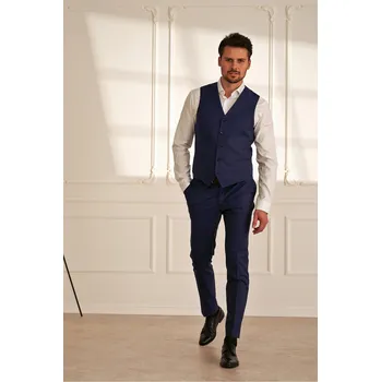 Dámská vesta Obleková vesta 14D005 50 Barva: Modrá, Velikost: 30, Střih: REGULAR FIT