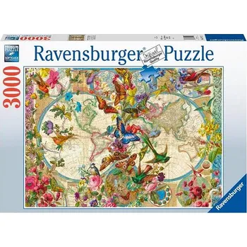 Puzzle Ravensburger 171170 Motýlí mapa světa 3000 dílků