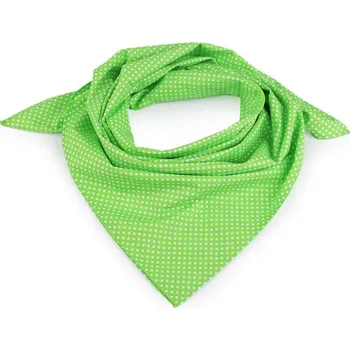 Šátek Bavlněný šátek s puntíky 65x65 cm - 7 zelená pastelová