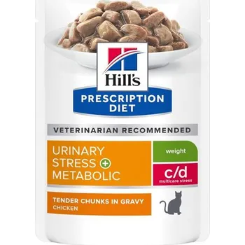 Pro kočku Hill's Prescription Diet Feline c/d kapsička Urinary Stress + Metabolic 12 x 85 g