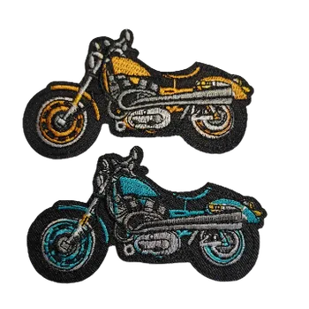 Nášivka Nášivka nažehlovací motorka, Barva: Žlutá