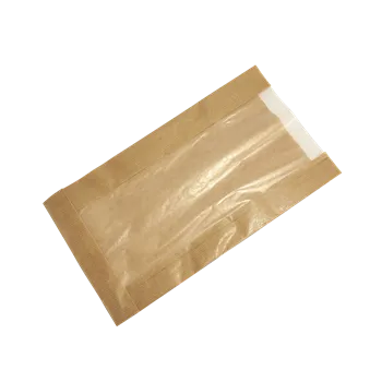 ECOFOL Papírový sáček EKO 16+6x28 cm hnědý s papírovým okénkem CRYSTAL krt/1000 ks