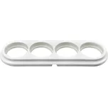 Elhard Nástěnný kulatý keramický čtyřrámeček, bílý