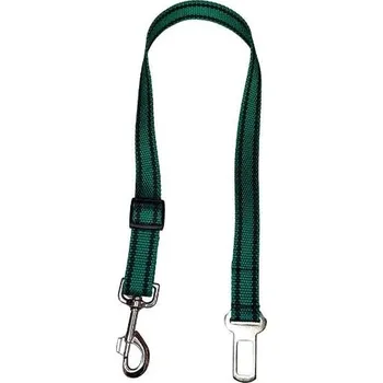 Vodítko pro psa Palkar bezpečnostní pás do auta pro velké psy 65 cm × 25 mm, tmavě-zelený s páskami
