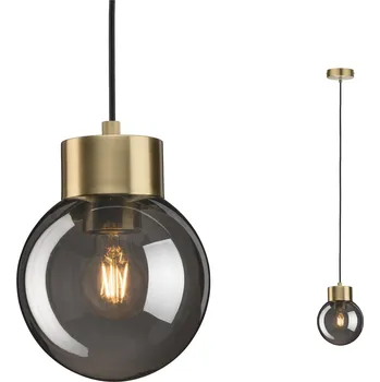 PAULMANN Závěsné svítidlo Linja 1-ramenné kouřové sklo/mosaz kartáčovaná - PAULMANN P 79743