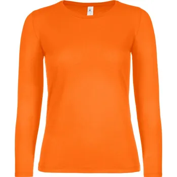 Pracovní oblečení B&C Tričko B&C E150 LSL, dámské, dlouhý rukáv COT01006T23502-orange M Oranžová