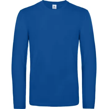 pracovní tričko B&C Tričko B&C E190 LSL, dlouhý rukáv COT01007T45014-royal blue Modrá královská 4XL
