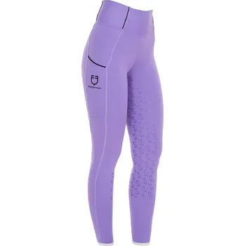 Jezdecké oblečení EQUESTRO Legíny jezdecké Equestro, s gripem, dívčí, dahlia purple 12 let