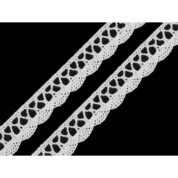 Krajka Bavlněná krajka paličkovaná šíře 18 mm Varianta: 6000 bílá, Balení: 30 m