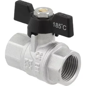 Vodovodní kohout Kulový kohout motýl 1/2" FF - PN50 s ucpávkou