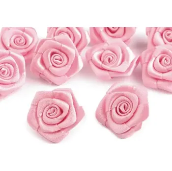 Saténová růžička 20mm růžová (Saténová růžička růžová)