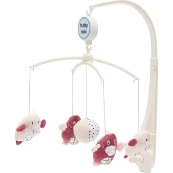 Kolotoč nad postýlku Baby Mix Kolotoč nad postýlku Krtečci růžový Růžová