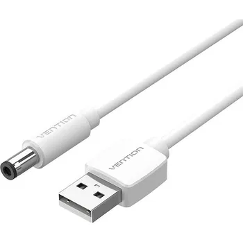 Datový kabel Vention USB to DC 5.5mm Power Cord 1M White Tuning Fork Type