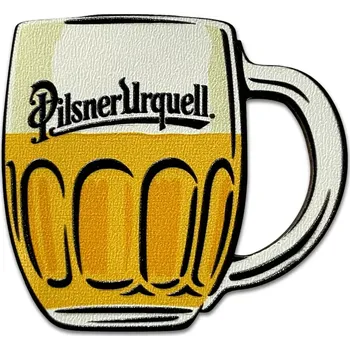 Dekorativní magnet Dřevěný magnet hladinka Pilsner Urquell