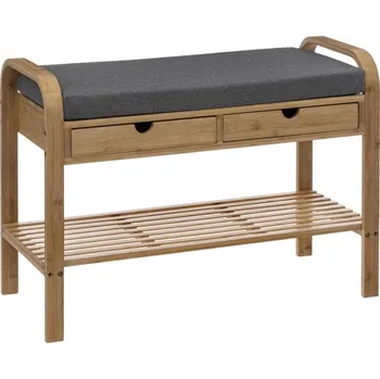 Botník s sedátkem 5five Simply Smart 74 x 55 x 34 cm, odstíny hnědé, odstíny šedé