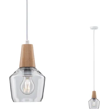 Svítidlo PAULMANN Závěsné svítidlo Neordic Yva 1-ramenné sklo/dřevo - PAULMANN P 79745