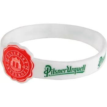Náramek Silikonový náramek Pilsner Urquell bílý