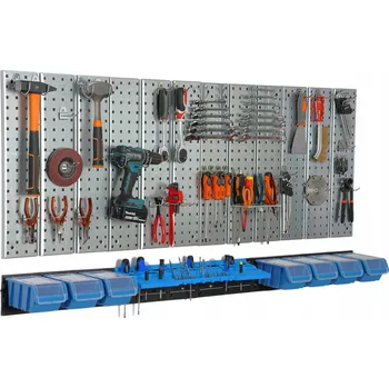 Obraz Kovová dílenská stěna / panel na nářadí