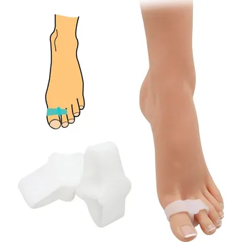 Korektor hallux valgus s návlekem na prst a palec HealMed 2 ks - průhledný