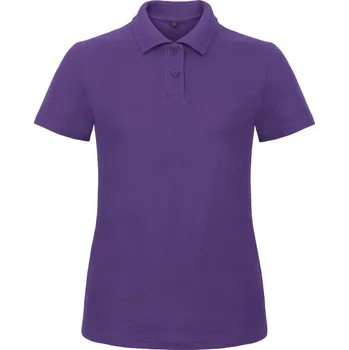 Pánské tričko B&C Polokošile B&C ID.001, krátký rukáv, dámské COT01ID1035003-purple L Purpurová