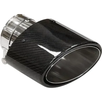 Koncovka výfuku MTUNING Koncovka výfuku 1x 150x90 mm, vstup 76 mm KARBON lesklá