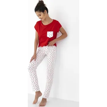 Dámské noční prádlo Sensis pyžamo Adelaide - červená, XL (Valentýnské pyžamo dámské)