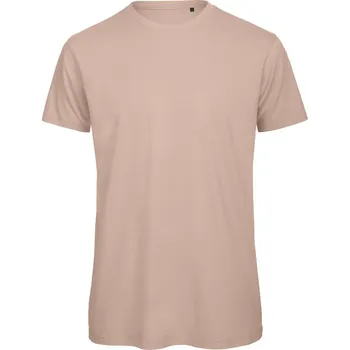 pracovní tričko B&C Tričko Inspire T, Medium Fit, z bio bavlny, krátký rukáv, pánské COT01TM42u3702-millennial M Růžová millennial