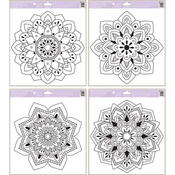 Okenní dekorace Anděl Přerov Předloha na adhezní fólii 30 x 33,5 cm mandala mix motivů