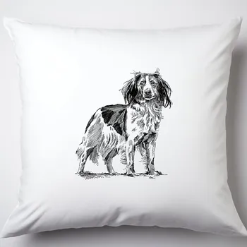 Polštář Polštář - Holandský kachní pes Kooikerhondje Typ povlaku: Prémiový satén