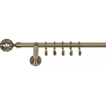 Garnýž Dekodum Jednořadá moderní garnýž Azur 19 mm starožitné zlato 120 cm