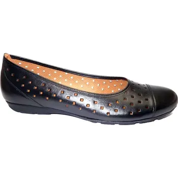 Dámské baleríny Letní vycházková obuv-baleríny, Gabor, černá: Černá Hladká kůže 28,2 42,5 G - standardní šíře (23060-23061)