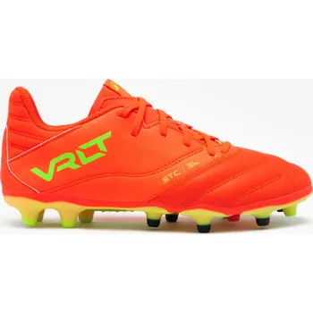 Kopačky KIPSTA Dětské kopačky Viralto II FG na šněrování kožené Acid 32 ORANŽOVÁ|RŮŽOVÁ