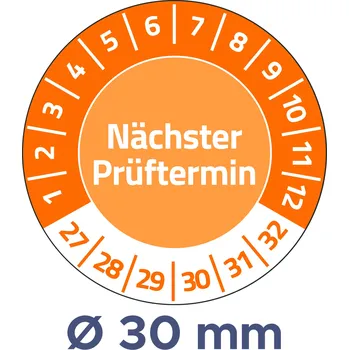 Speciální papír Avery Zweckform 6988-2027 Odolné revizní štítky Ø 30 mm, 80 ks, oranžové