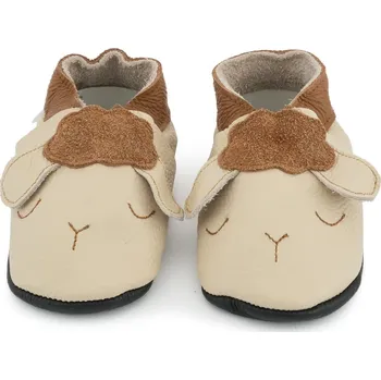 Capáčky EBOOBA Kožené capáčky s koženou podrážkou ovečka světlá 18-24 měsíců Béžová 24