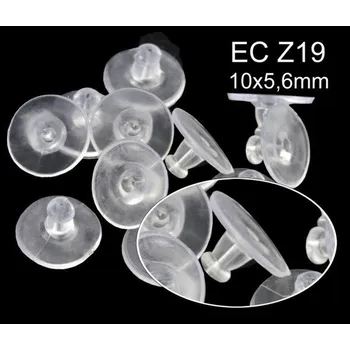 Náušnice Zarážka silikonová EC Z19 s zvětšenou opěrnou ploškou. Vhodná jak na puzetu či afroháček.