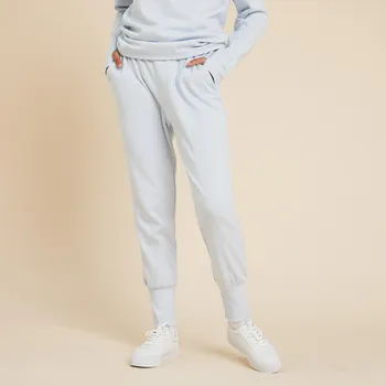 KIMJALY Dámské tepláky na jógu se zúženými nohavicemi světle modré 2XL MODRÁ|ŠEDÁ